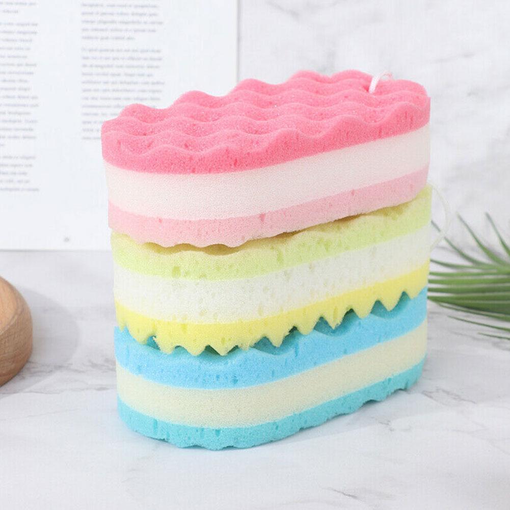 Three-layer Wave Bath Sponge Body Brush Shower Skin Clean Massage Cleaning Shower Brush