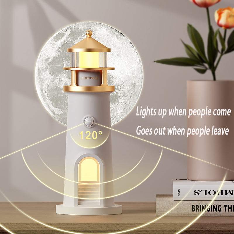 Floating Moon Lamp Projection Lighthouse