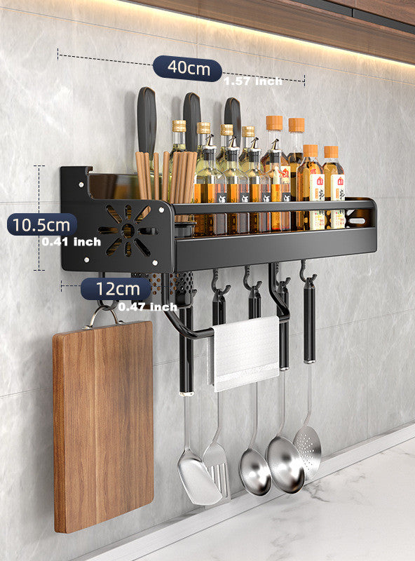 Kitchen Organizer Shelf Wall-mounted Spice Storage Rack