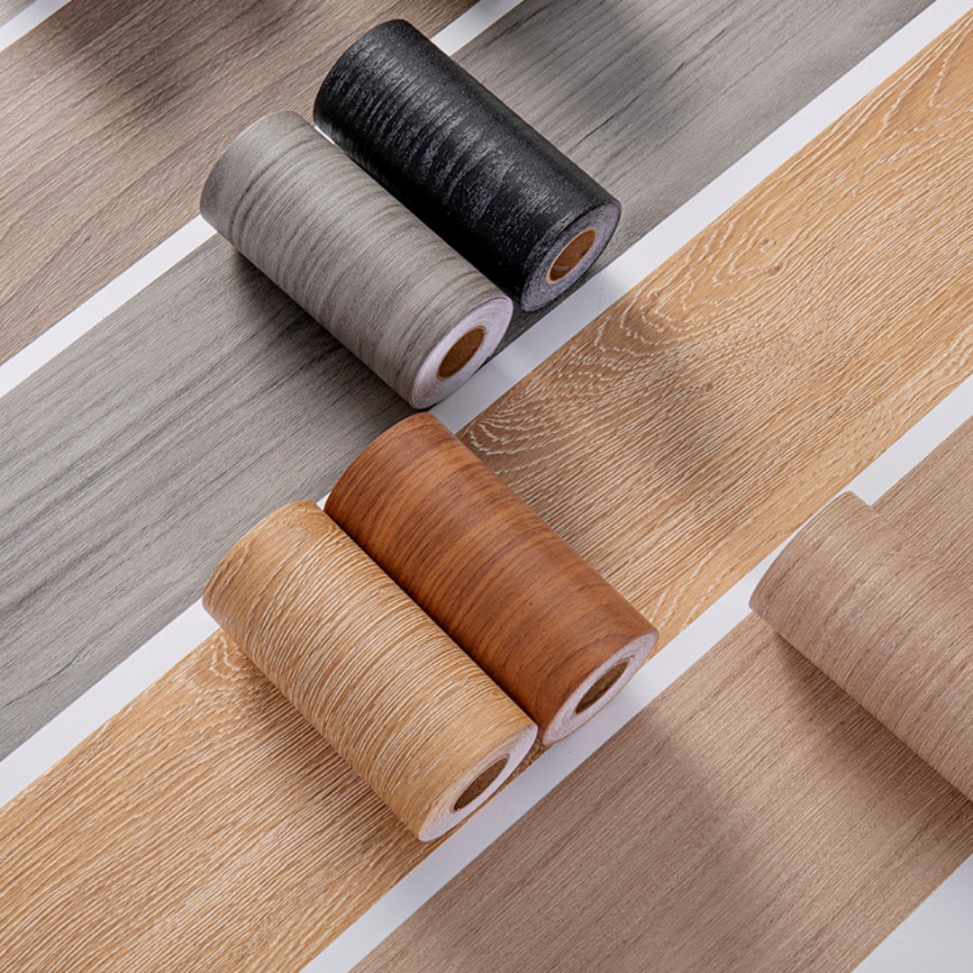 1 Roll Thickened Imitation Wood Grain Skirting Wall Stickers
