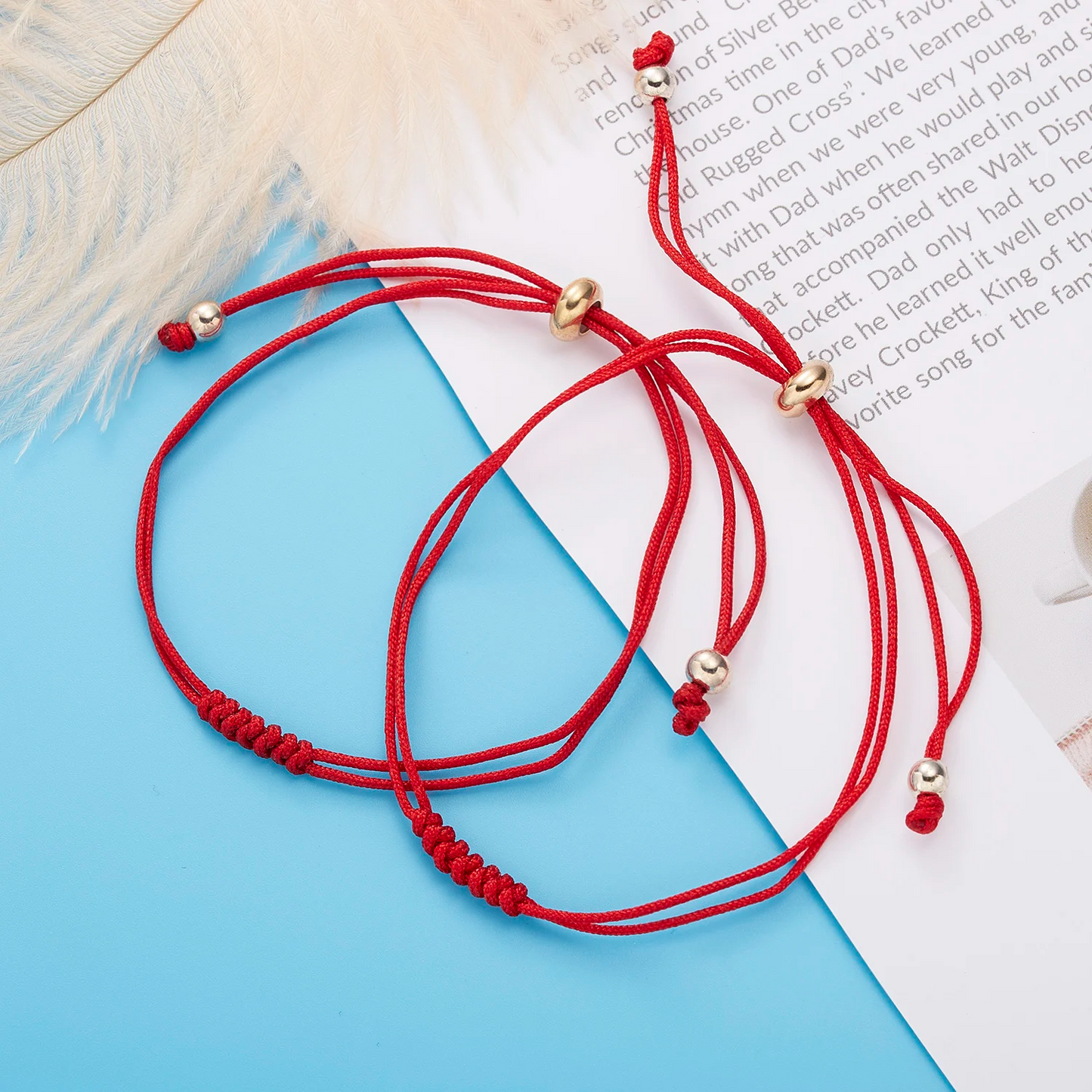 Handmade 7 Knots Lucky Red String Bracelets
