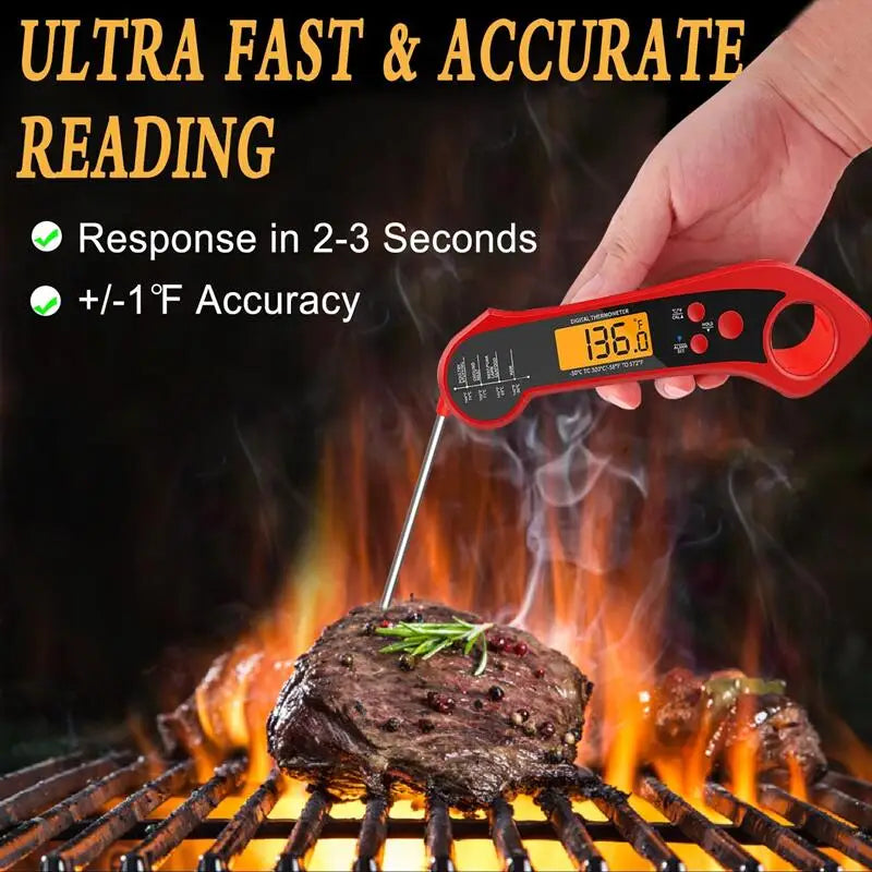 Probe Foldable Digital Thermometer for Cooking BBQ