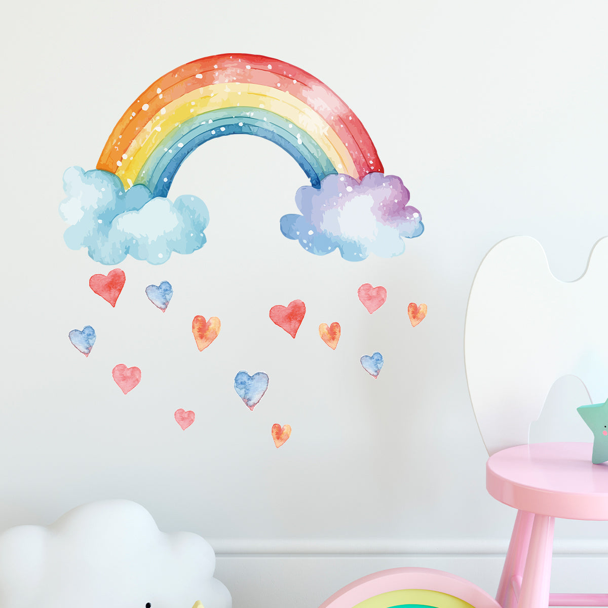 Cartoon Cute Elephant Balloon Star Animal Noctilucent Wall Stickers
