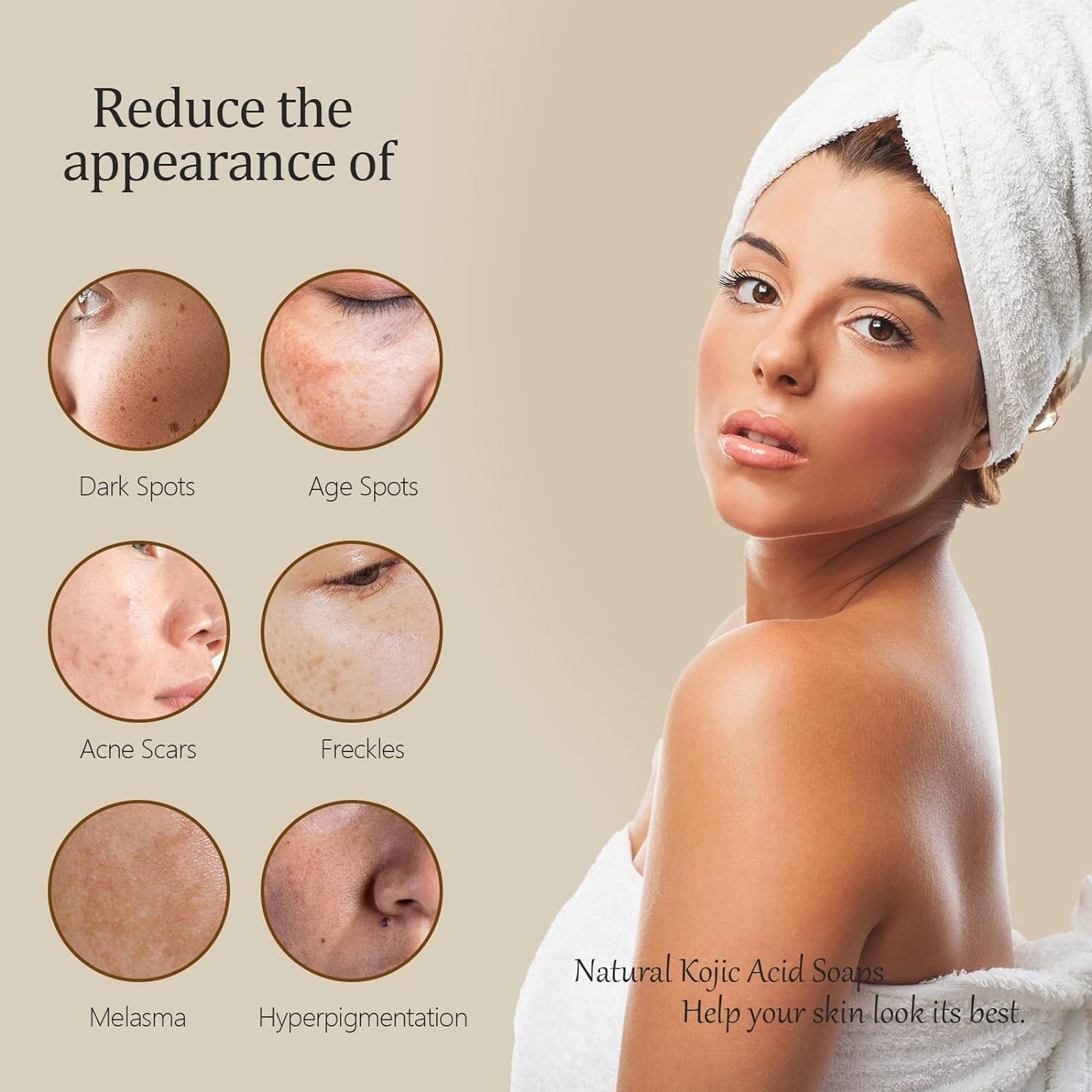 Turmeric Kojic Acid Glow Soap Dark Spot Acne Removal