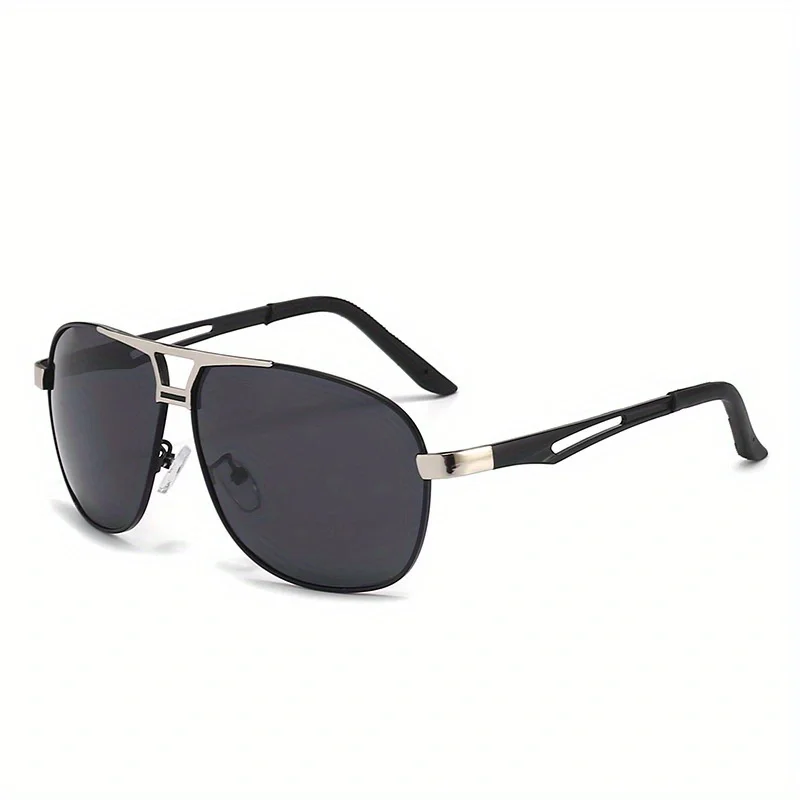 Fashion Gradient Sunglasses for Men Big Frame Pilot Sun Glasses