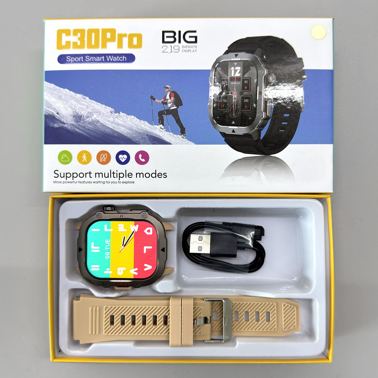 Men's Smartwatch with Triple Protection, Outdoor Bluetooth Communication