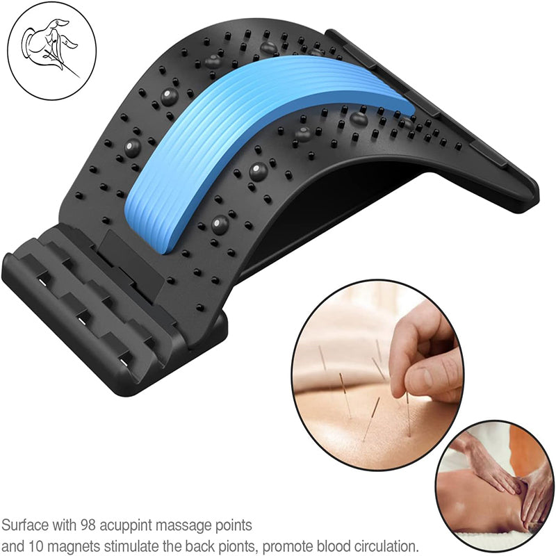 Magnetic Therapy Back Stretcher Multi-Level Adjustable Massager