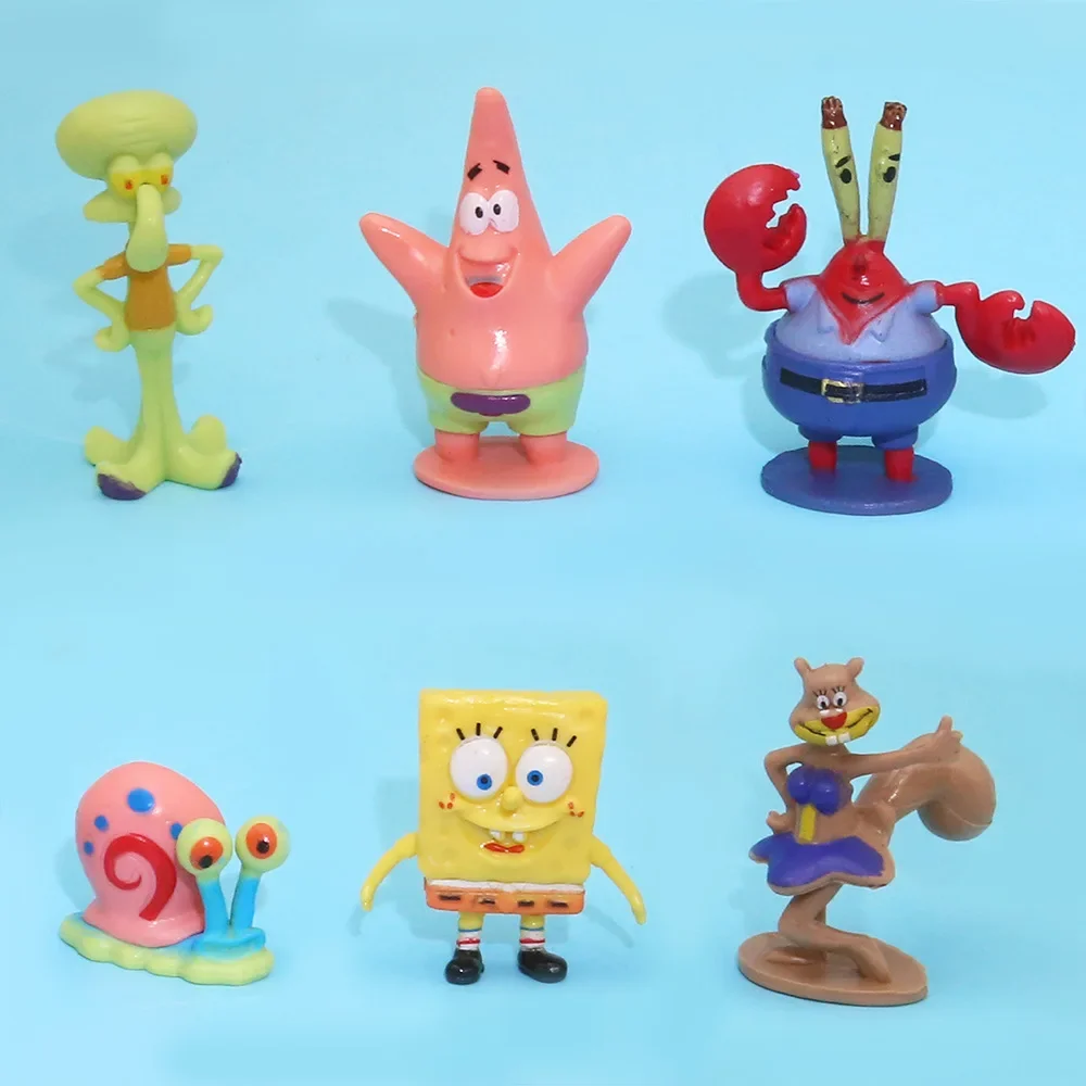 Anime Spongebobs Action Figures Cartoon Mini Dolls
