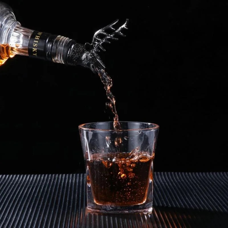 Zinc Alloy Deer Head Wine Pourer