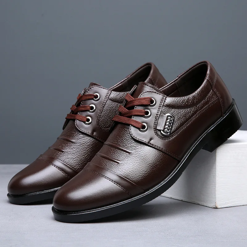 Men's Genuine Cow Leather Shoes Business Casual Shoes