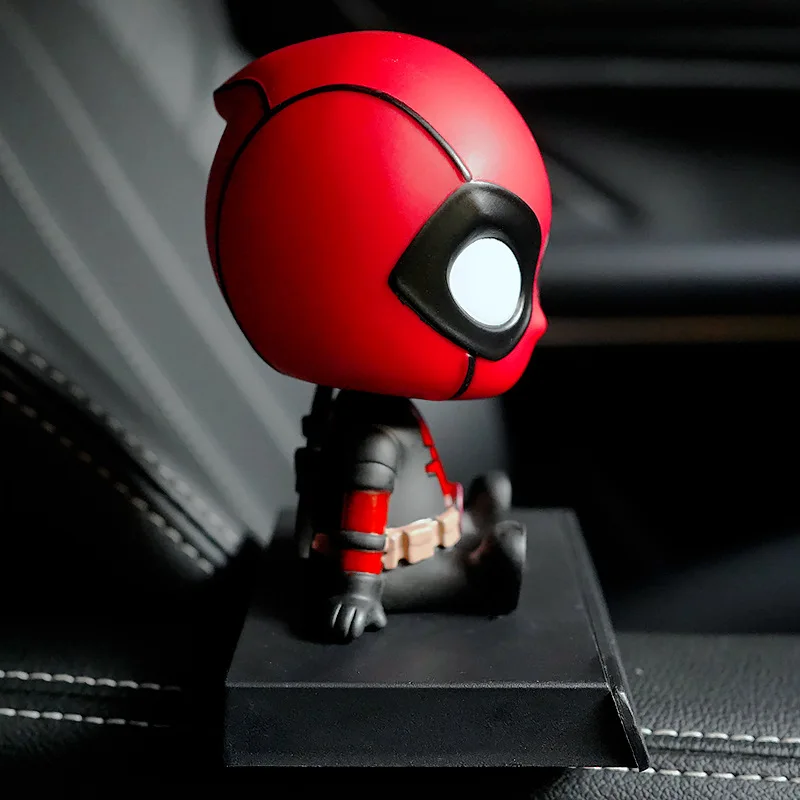 Marvel Movie Deadpool Shaking Head Car Decoration