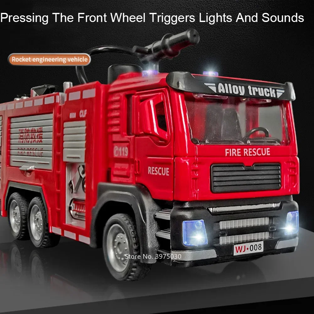 1/32 Fire Engine Car Toy Model with Sound Light