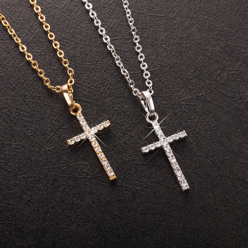 Jewelry Cross Pendant Necklace With Zircon