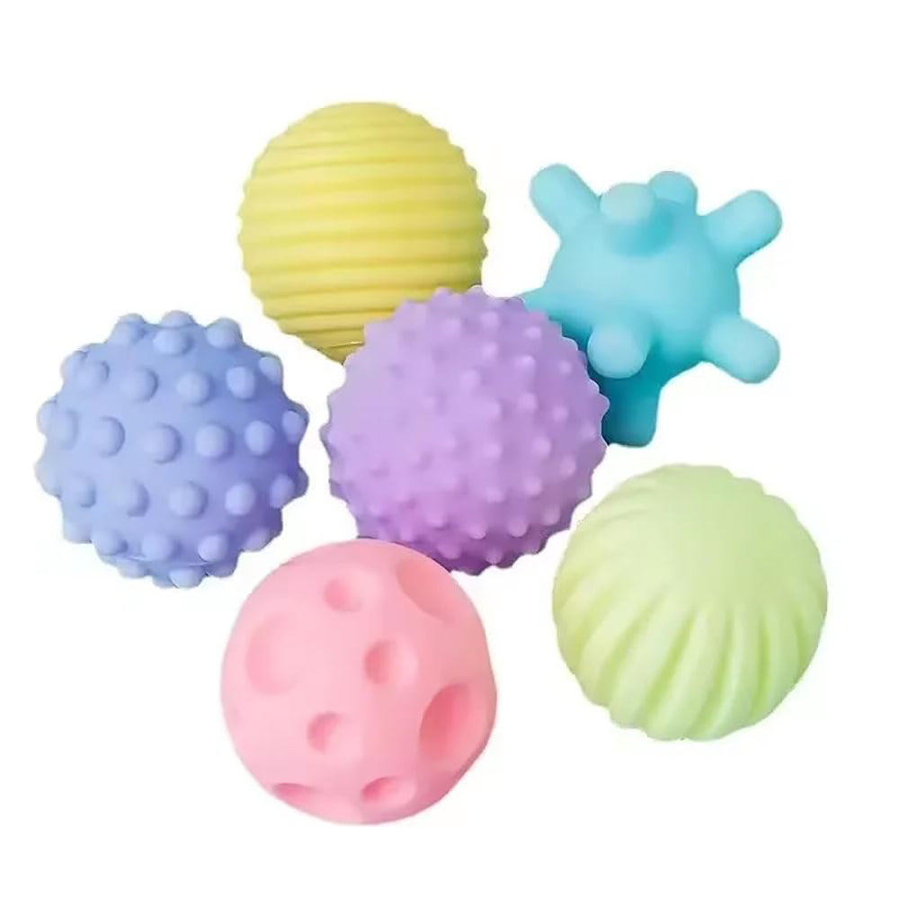 6Pcs Textured Multi Ball Set Develop Tactile Senses Toy