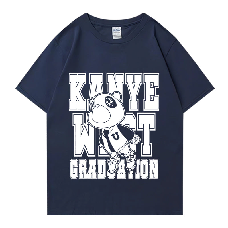 2024 New Rapper Kanye West Graduation Bear T shirt Men Women