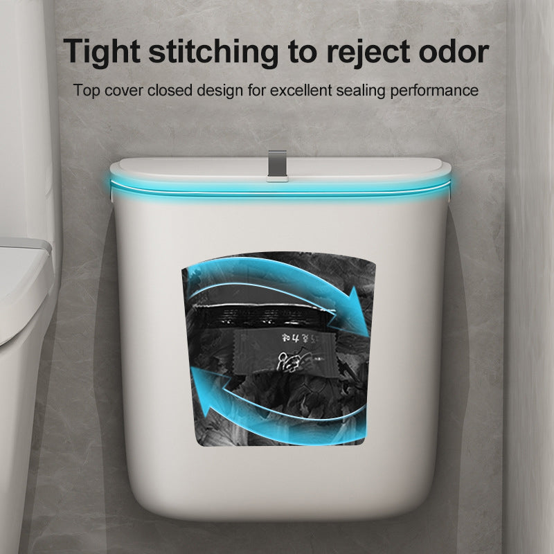 Bathroom Trash Can Wall Mounted Hanging Trash Bin With Lid