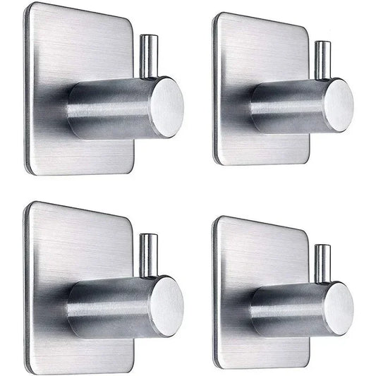 4Pcs Stainless Steel Bathroom Robe Hooks