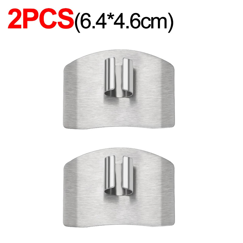Stainless Steel Finger Guard Cutting Shiel Adjustable Vegetable Cutting Thumb Guard Pack of 2