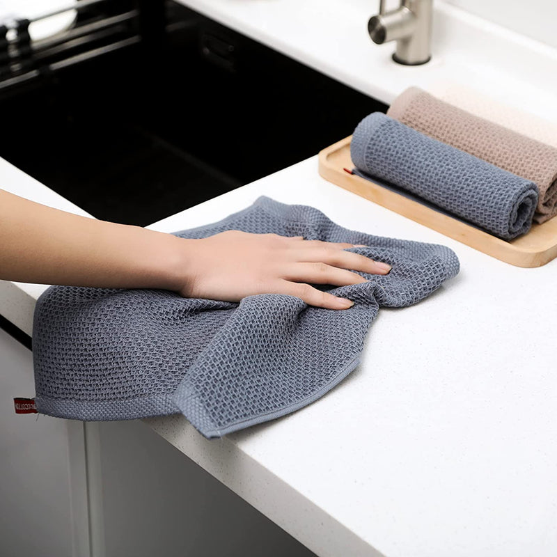 Cotton Dishcloth Ultra Soft Absorbent Kitchen Towel Household Cleaning