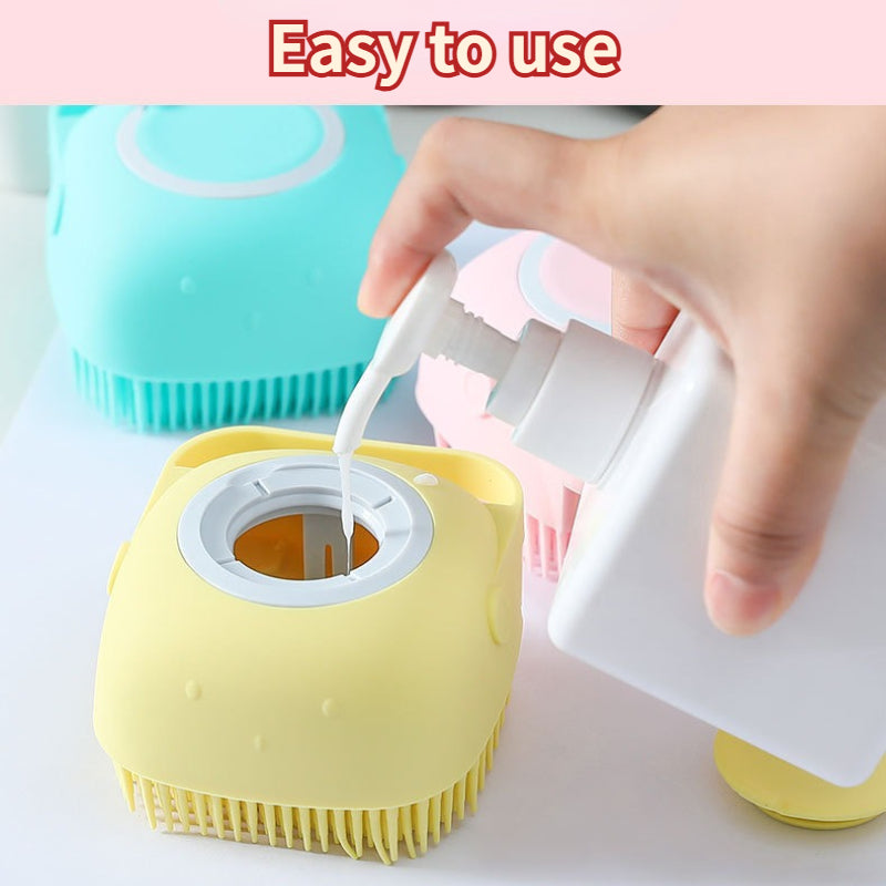 Bathroom Puppy Big Dog Cat Bath Massage Gloves Brush Soft