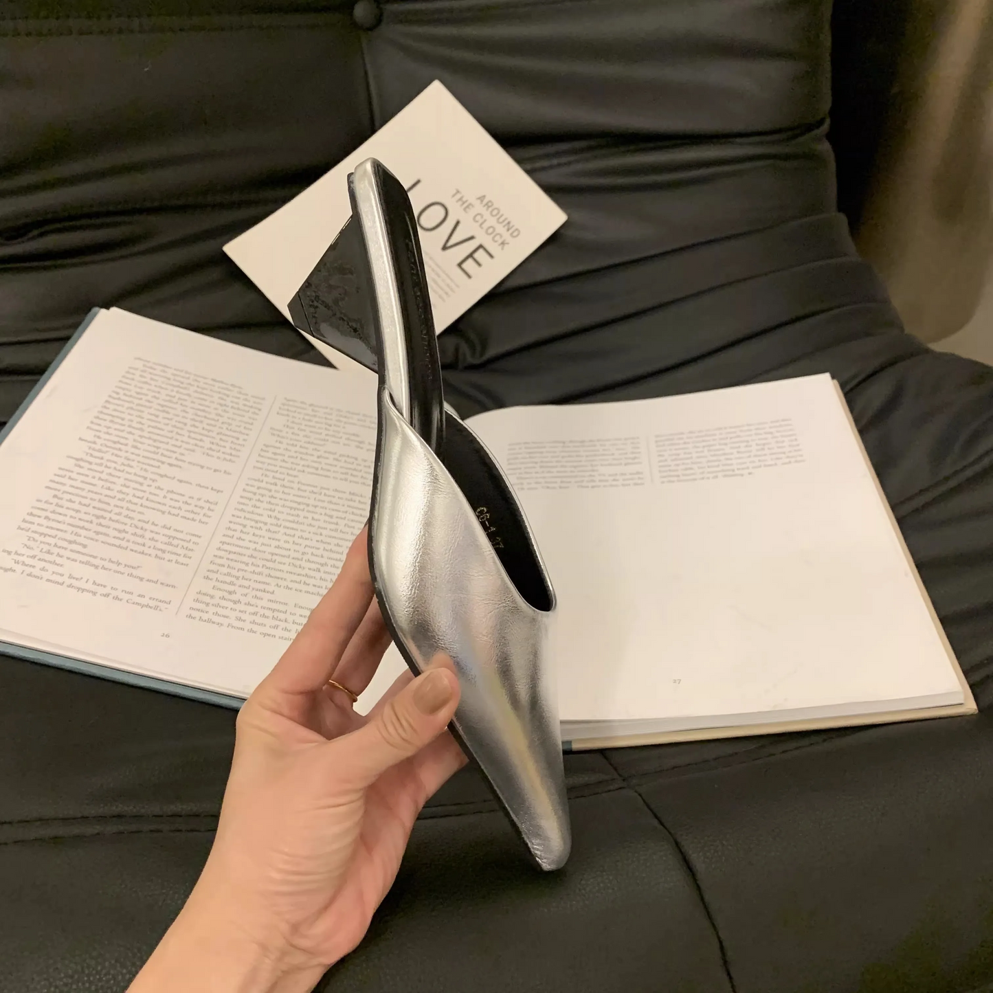 New Luxury Pointed Toe Women Mules Slipper Fashion Candy