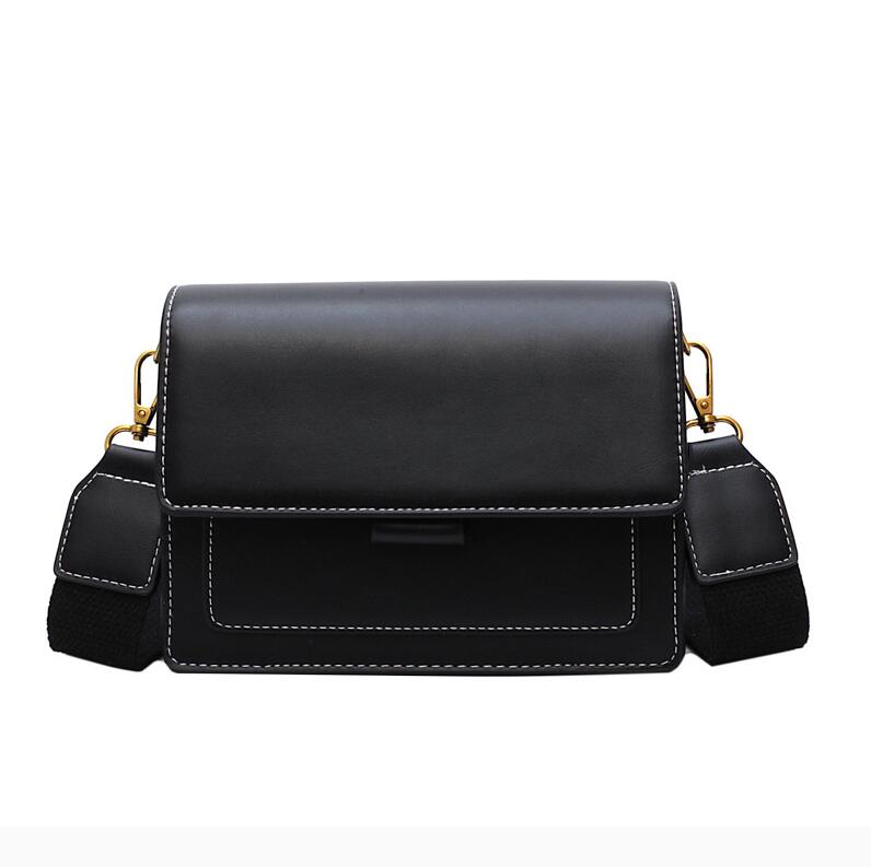 Contrast color Leather Crossbody Bags For Women