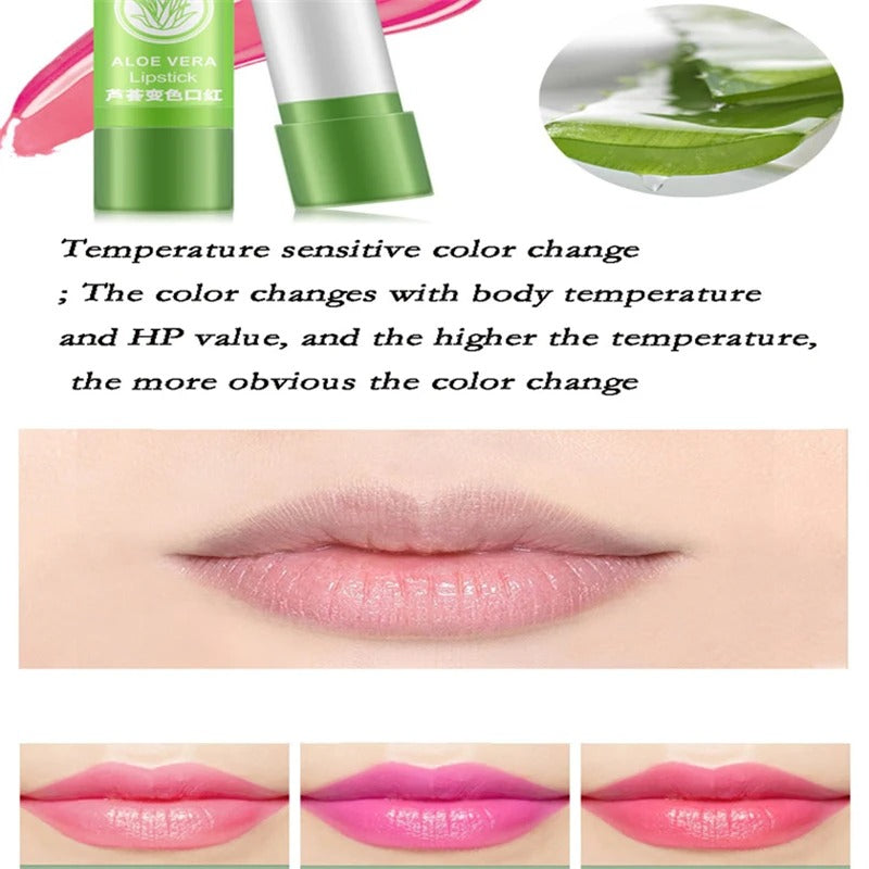 1PC Moisturizing Aloe Color Changing Lipstick