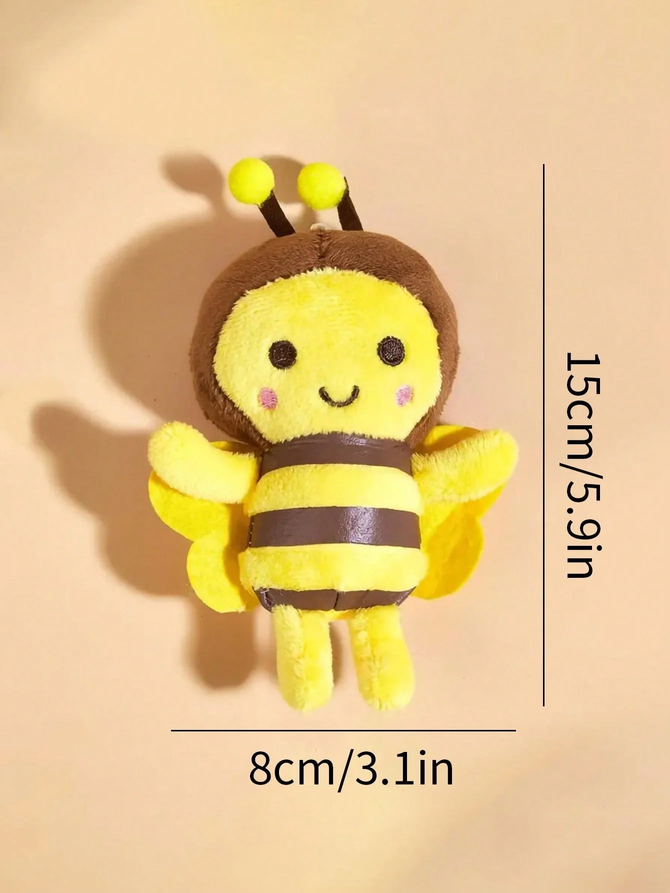 Small bee plush toy for dogs and cats