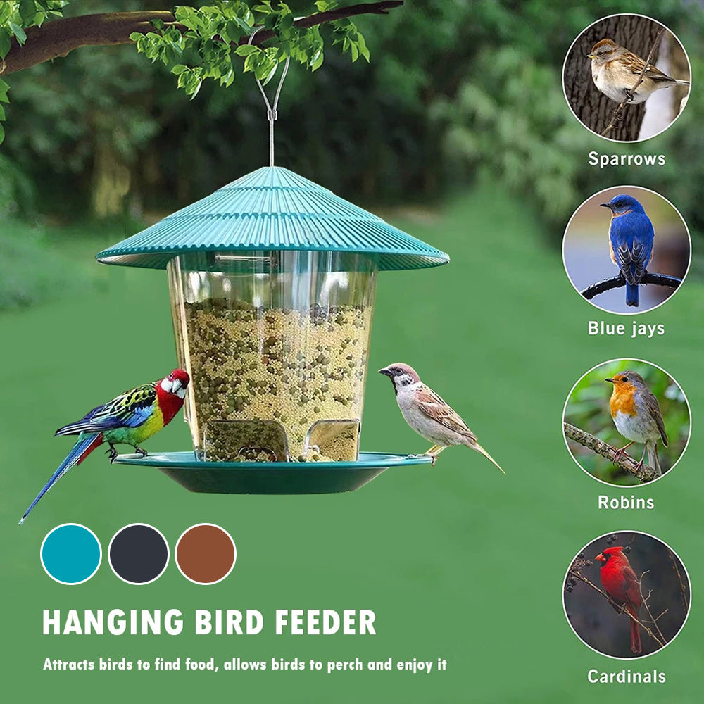Window Wild Bird Feeder House Transparent