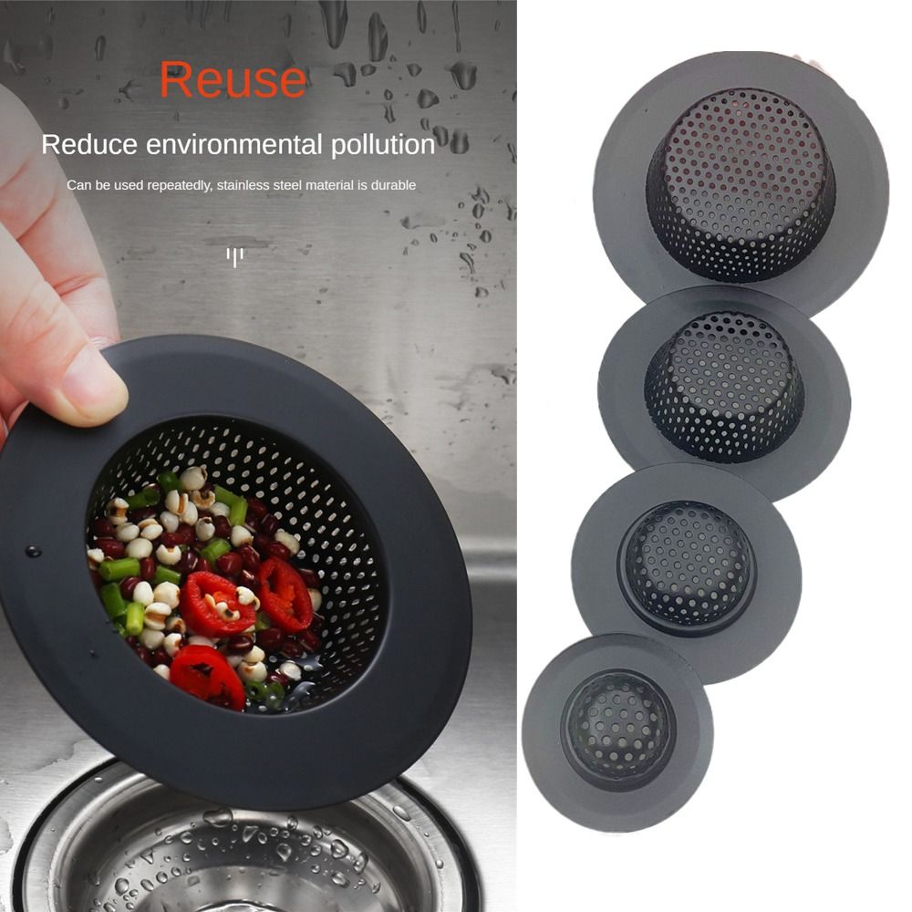 Stainless Steel Sink Strainer Black Anti Clog Mesh Trap