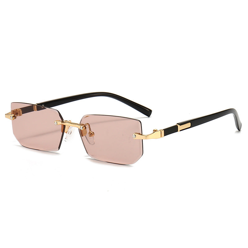 Fashion Rimless Sunglasses Men Women