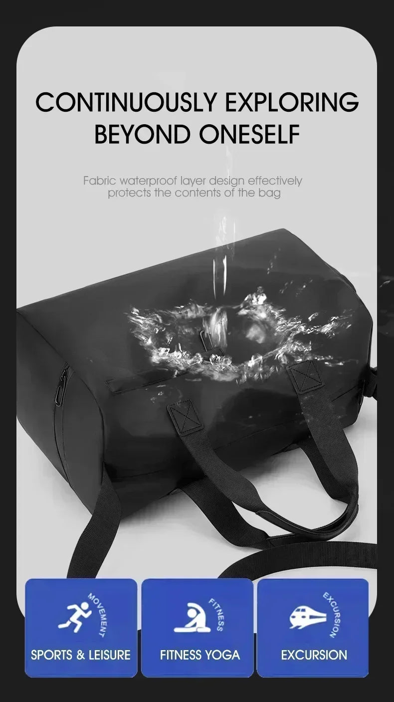 Zipper Large Capacity Oxford Travel Bags Solid Fitness Bags