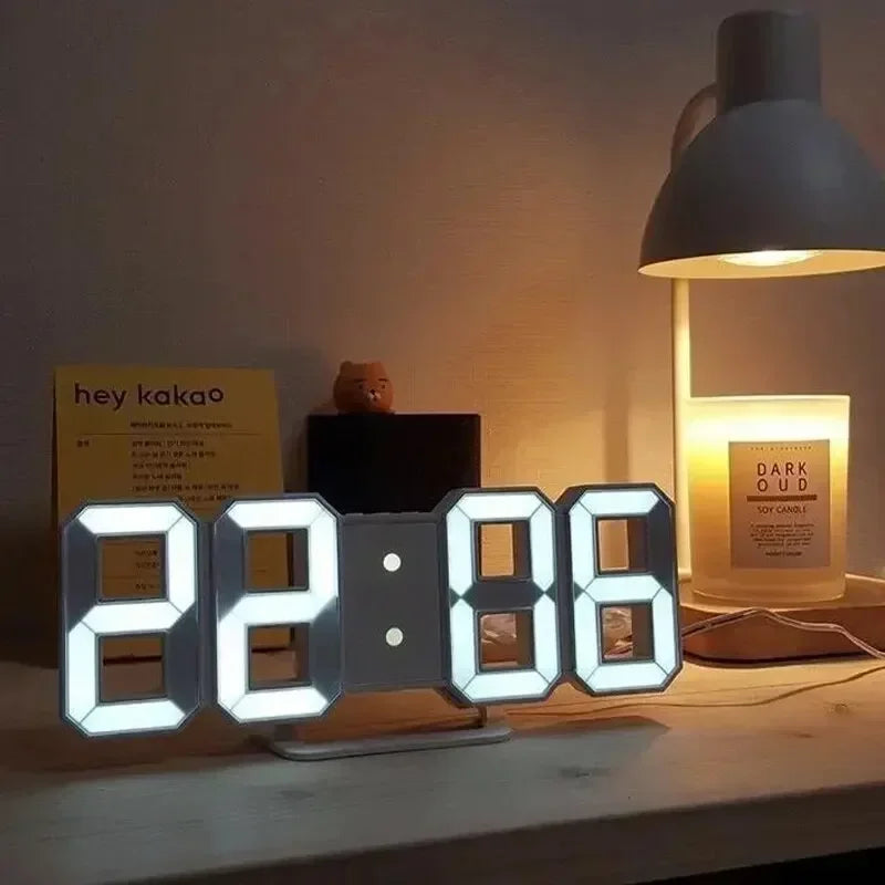 Table 3D LED Alarm Clock Date/Temperature for Home Kitchen