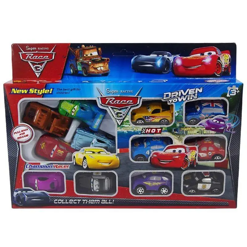 12pcs/Set Disney Pixar Cars Lightning Mcqueen