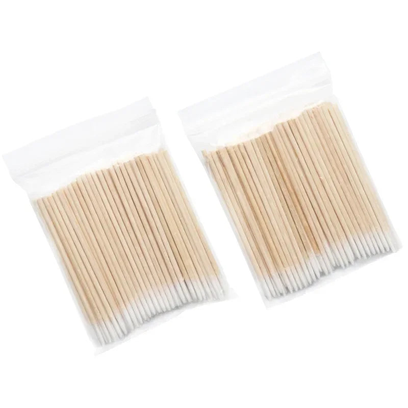 Nails Wood Cotton Swab Clean Sticks