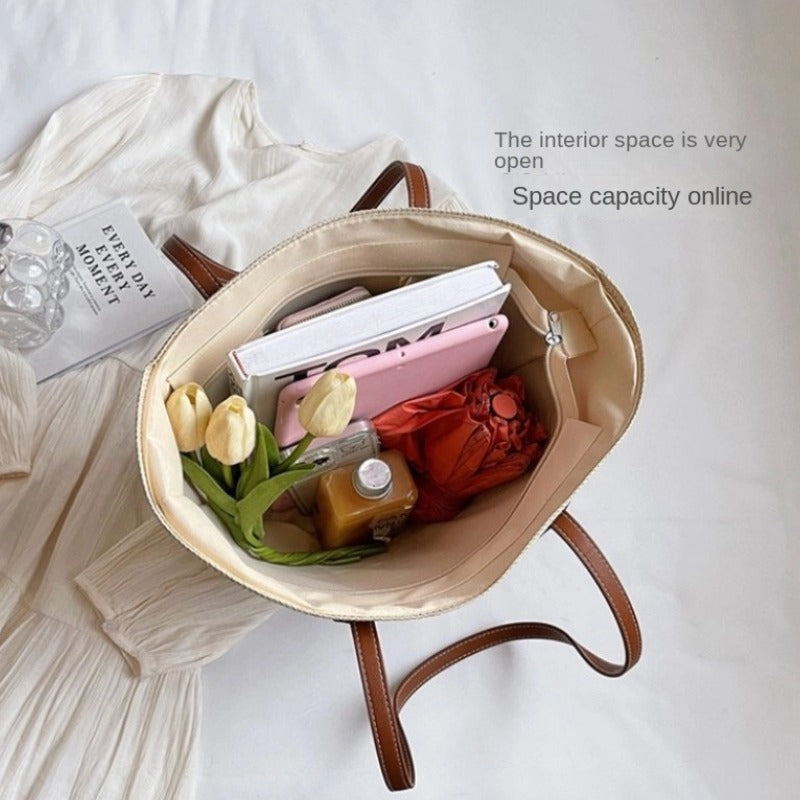 Straw bag women's summer inswind