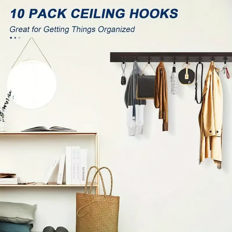 5Pcs Stainless Steel Screw Mounted Ceiling Hooks