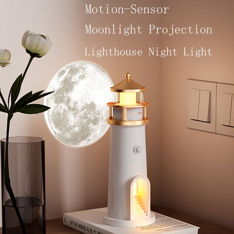 Floating Moon Lamp Projection Lighthouse