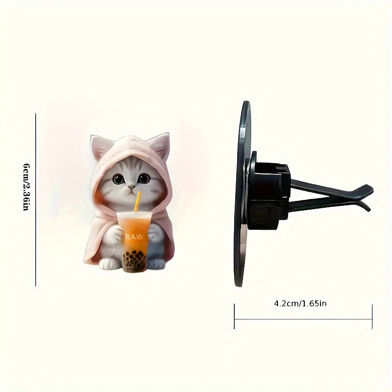 Cute cat acrylic car aromatherapy, long-lasting fragrance