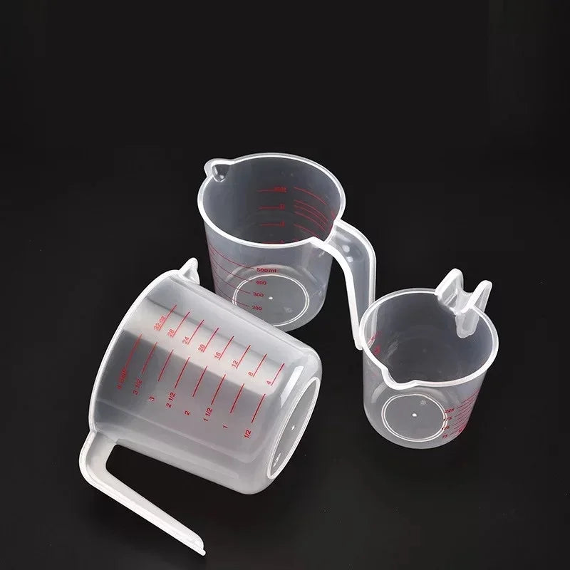 3pcs Baking Liquid Measuring Cups PVC Scale Cup