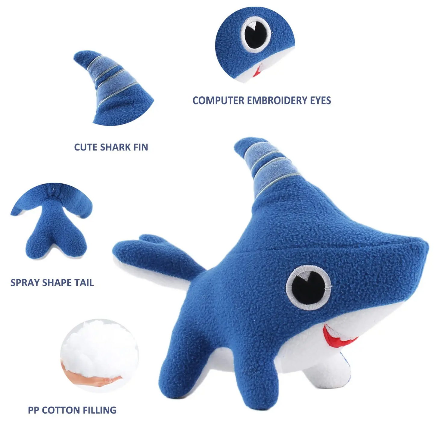 Shark Dog Plush Toy - Whimsical Funny Stuffed Animal, Soft Cuddly