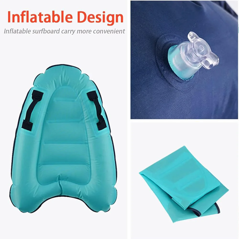 1pc Inflatable Surfboard With Handle For Beach Surfing