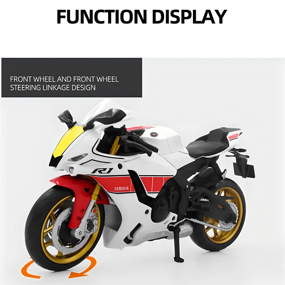 1/12 Scale Yamaha YZF-R1M Motorcycle Model Toy