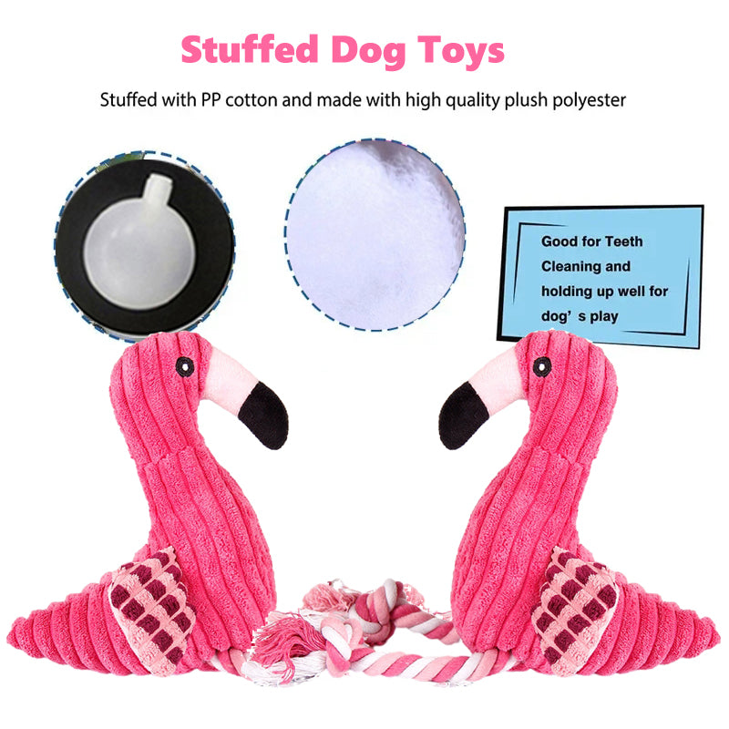 Plush Dog Toys Funny Interactive Squeaky Chew Ropes Toys