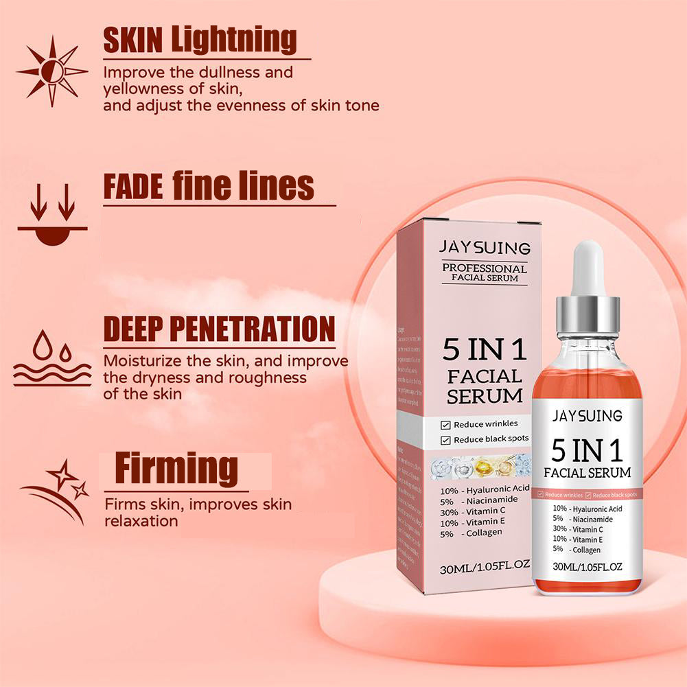 5 In 1 Fade fine lines Firming Face Serum Moisturizing