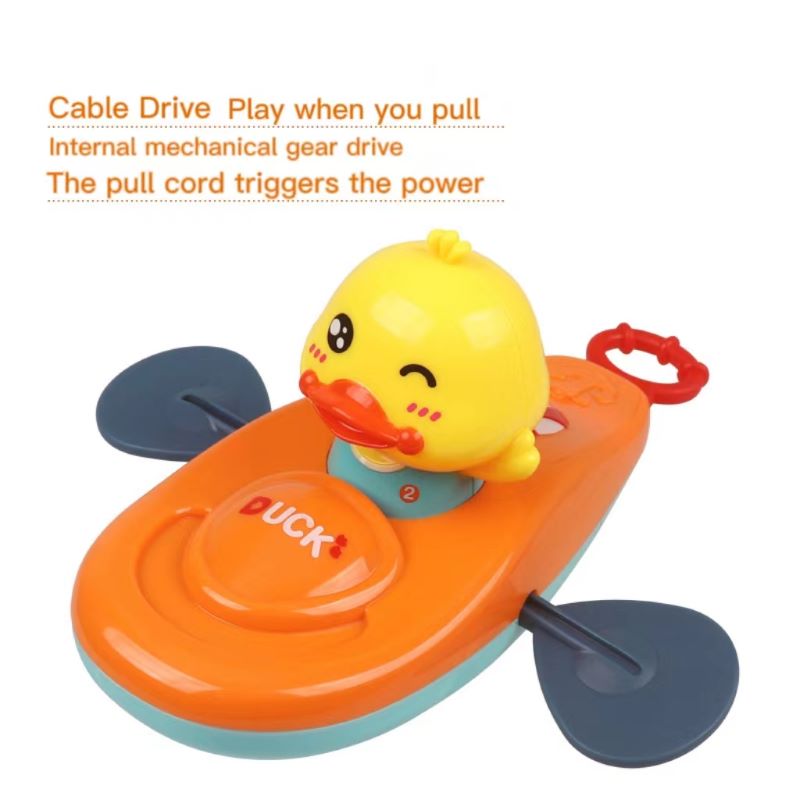 1 Pc Little Yellow Duck Kayak Toy Swimming Pool Bathroom Toy
