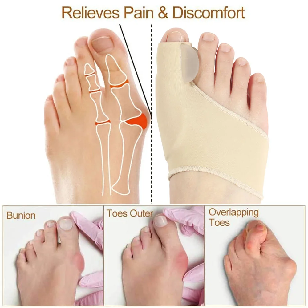 Toe Separator Hallux Valgus Bunion Corrector Orthotics Feet Bone