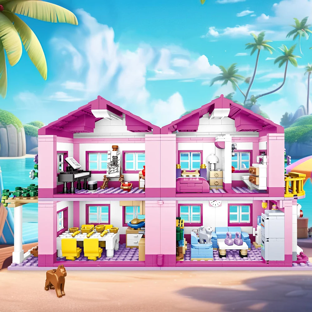 Friends City Street View House Summer Holiday Villa Castle