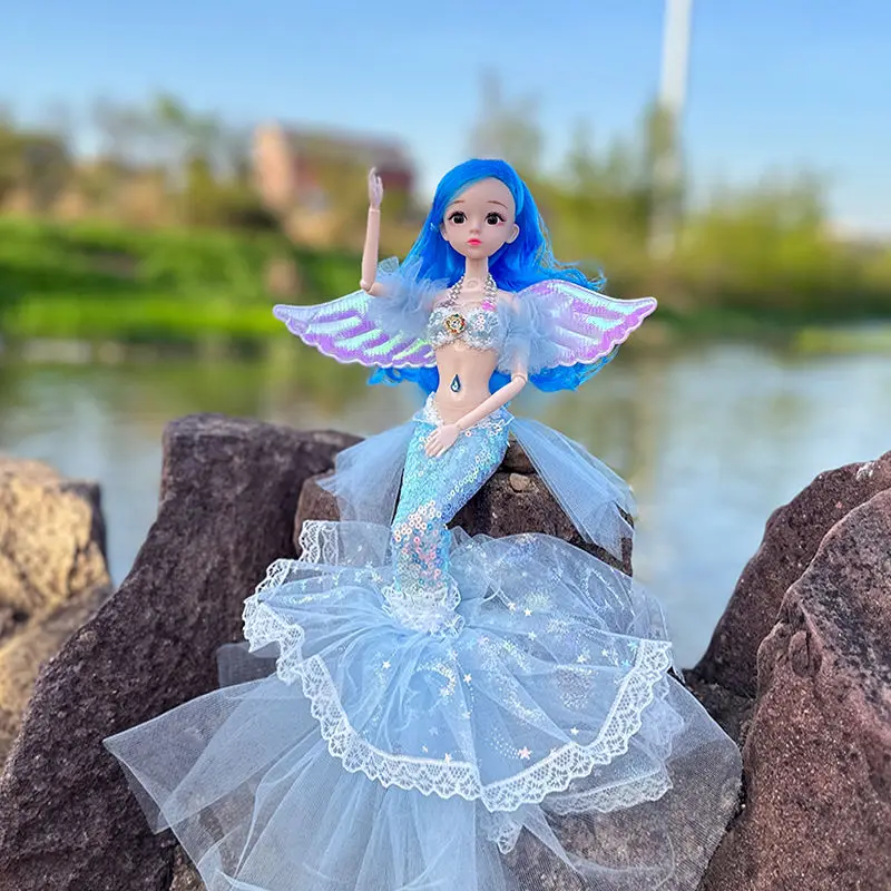 45cm Colorful Mermaid Doll Rainbow Princess Toy