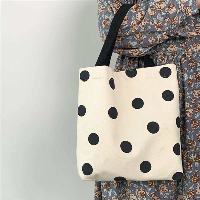 Women Canvas Tote Bag Solid Color